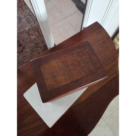 Vintage 1930s-50s Handmade Hardwood Trinket Box 5x3x3 Arts & Crafts MCM - Picture 3 of 9